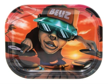 Dreh-Tablett - Rolling Tray, MINI, "Beuz - DJ Beuz" Maße: ca. 18x14x1,5cm